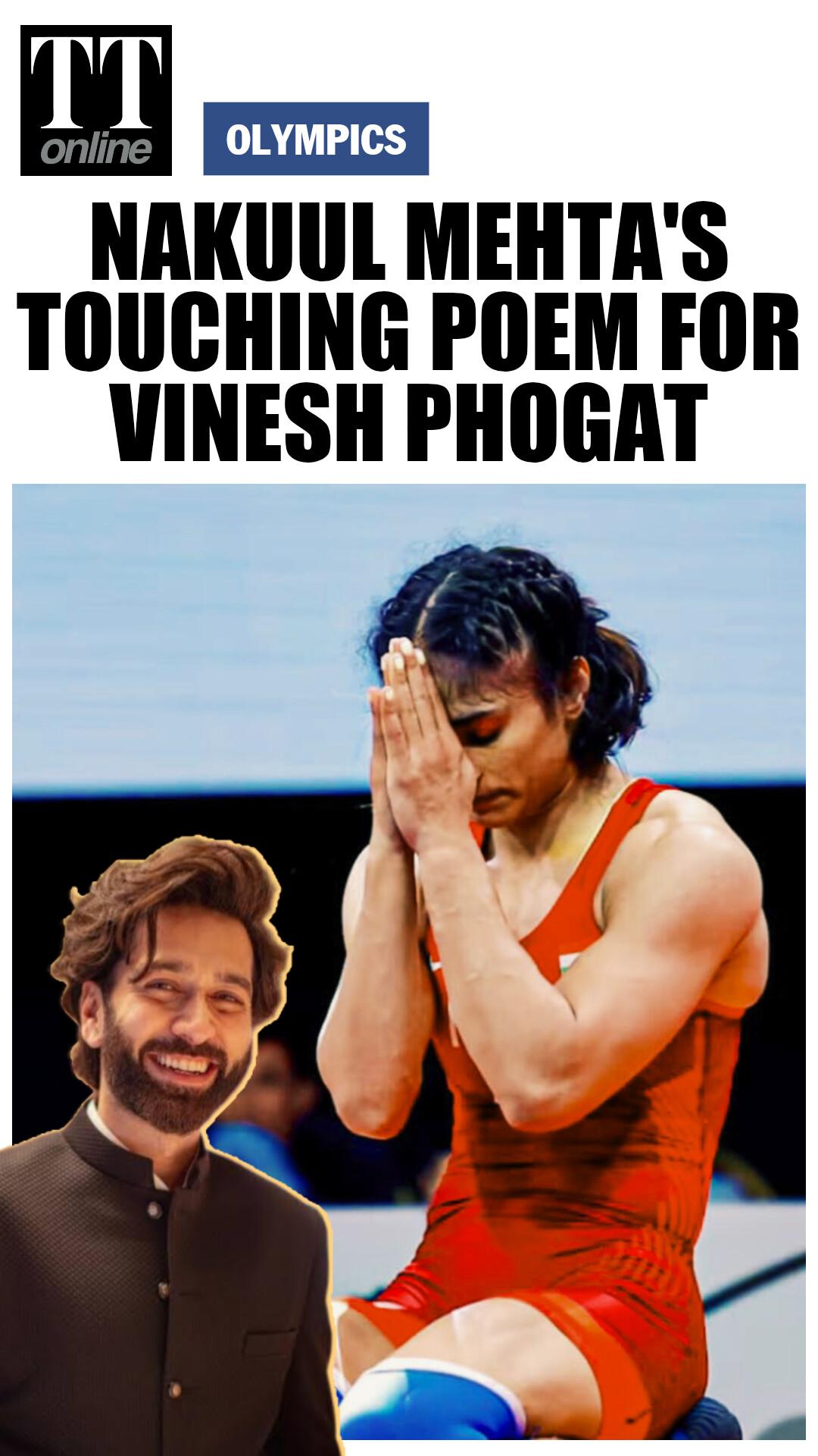 TV Actor Nakuul Mehta Recites Heartwarming Poem for Wrestler Vinesh Phogat
