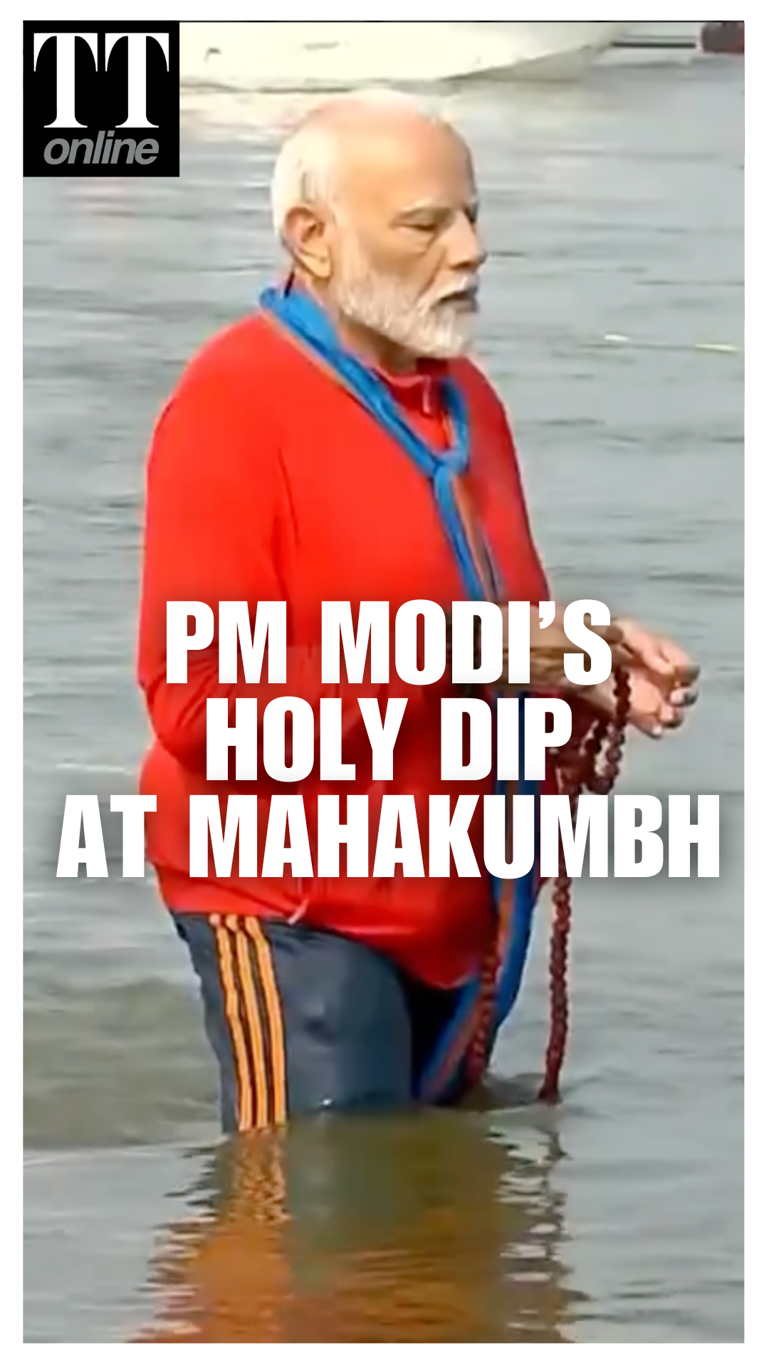 PM Narendra Modi Takes Holy Dip During Mahakumbh