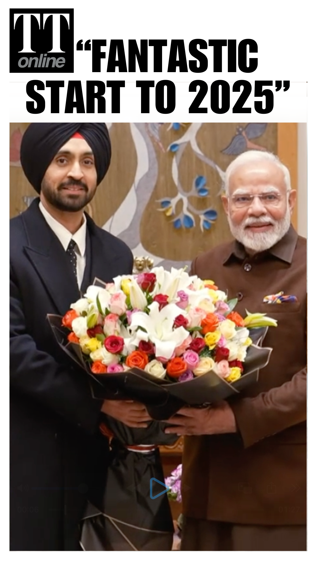 Diljit Dosanjh Starts 2025 With a Meeting With PM Narendra Modi