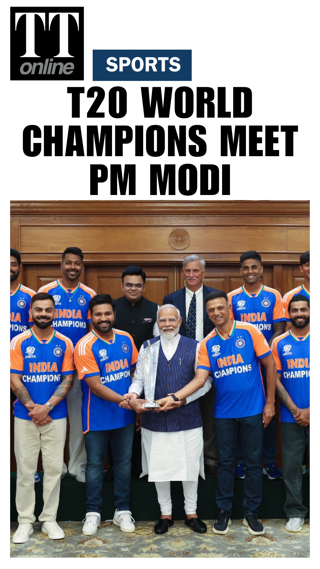PM Modi Meets Indian Cricket Team at Lok Kalyan Marg
