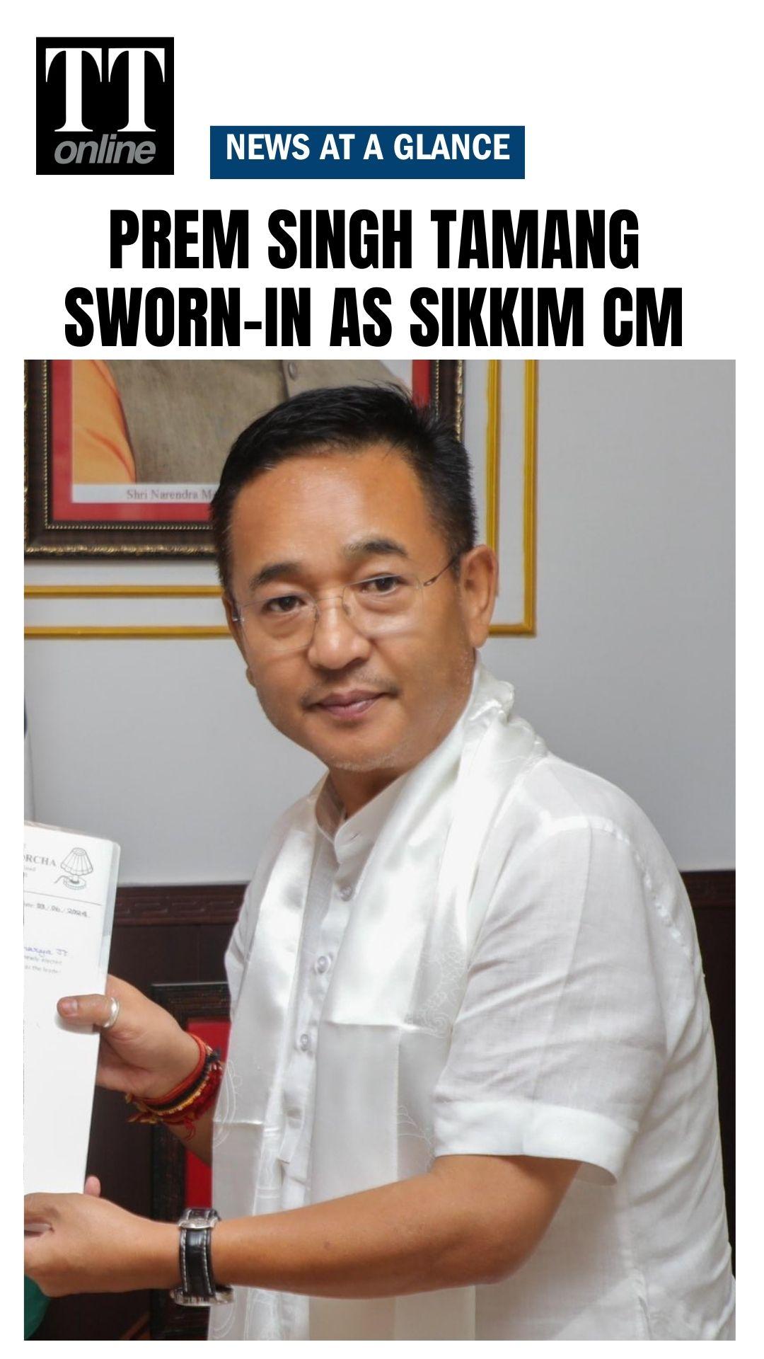 Prem Singh Tamang Takes Oath as Sikkim CM  After SKM’s Landslide Victory